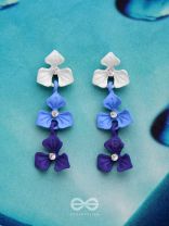 THE BLUEBERRY BLOSSOMS - ELEGANT ACRYLIC EARRINGS