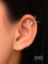 EVERMORE GEM GLEAM - SILVER EMBELLISHED EARCUFF