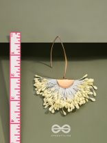 FREE SPIRIT SYMPHONY - GOLDEN EMBELLISHED EARRINGS (WHITE)