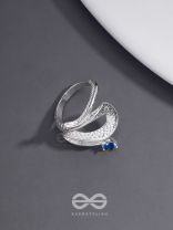 THE SAPPHIRE SERPENTINE - STATEMENT SILVER ADJUSTABLE RING 