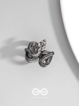 NIGHTSHADE BASILISK - STATEMENT SILVER RING (ADJUSTABLE)