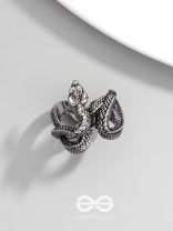 NIGHTSHADE BASILISK - STATEMENT SILVER RING (ADJUSTABLE)