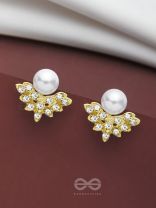 PEARLS IN PARADISE - GOLDEN EMBELLISHED EARRINGS
