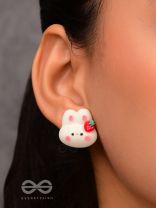 BUNNIES 'N BERRIES - MISMATCHED ACRYLIC EARRINGS