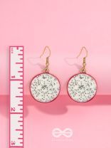 THE DRAGONFRUIT DELICACY - GOLDEN EMBELISHED EARRINGS