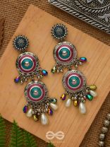 Splash Of Spectrum - Statement Oxidised Earrings