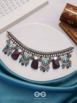 The Cosmic Spheres - Enamelled Oxidised Choker Neckpiece