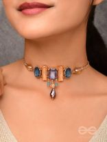 The Legendary Stones - Embellished Golden Embellished Neckpiece