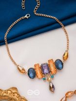 The Legendary Stones - Embellished Golden Embellished Neckpiece