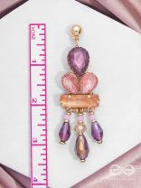 The Radiant Cascade - Golden Embellished Earrings