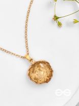 The Sunny Bloom - Golden And Yellow Resin Pendant With Anti-Tarnish Coating