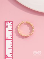 Crimson Hearts - Golden & Red Enamelled Ring