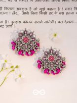 The Blooming Beauties - Enamelled Oxidised Earrings