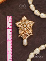 Kanaka - The Gleaming Blossoms - Beads, Shells And Pearl Drops Hand Embroidered Earrings