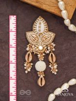 Pavi - Winter Wonderland - Beads And Shells Hand Embroidered Earrings