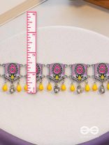 Blushing Marigold- Enamelled Oxidized Neckpiece