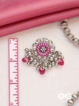 The Silver Talisman- Enamelled Oxidised Earrings