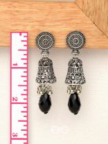 The Midnight Magic- Statement Oxidized Earrings 