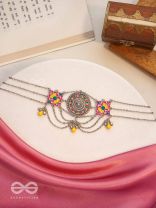 The Vibrant Splash- Enamelled Oxidised Neckpiece