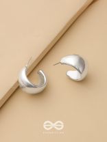 Lunar Curves - Silver Earrings