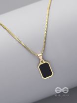 Mystic Midnight - Golden And Black Neckpiece With Anti-Tarnish Coating