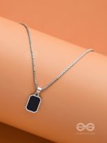 Mystic Midnight - Silver And Black Neckpiece With Anti-Tarnish Coating