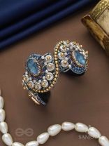 Aadhvara - The Celestial Skies - Stone And Beads Hand Embroidered Cuff Bracelet