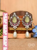 The Nature's Grace - Embellished And Enamelled Oxidised Earrings