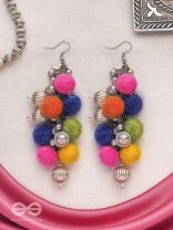 Fluffy  Flings - Statement Oxidised Earrings