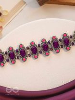 The Purple Passion - Statement Oxidised Neckpiece