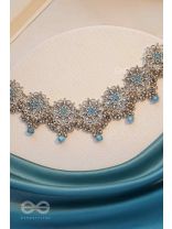 Heavenly Skies - Enamelled Oxidised Neckpiece