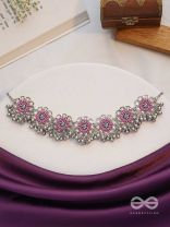 Rustic Blossoms - Enamelled Oxidised Neckpiece