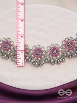 Rustic Blossoms - Enamelled Oxidised Neckpiece