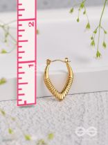 Shimmer Drops - Golden Stainless Steel Earrings With Anti-Tarnish Coating