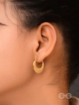 Charming Sunlight - Golden Stainless Steel Earrings With Anti-Tarnish Coating