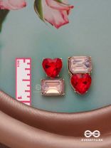 Crimson Lilac Lovebuds -Embellished Earrings 