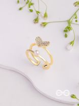 The Love Sparkle - Golden Embellished Ring 