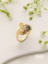 Dragonheart's Crown - Golden Statement Ring 