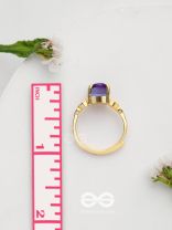 The Azure Delights - Golden Embellished Ring 