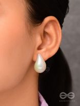Glitter Drops - Holographic Acrylic Earrings (White)