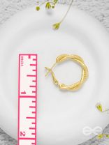 Twisted Tangos - Golden Hoop Earrings
