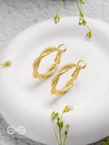 Twisted Tangos - Golden Hoop Earrings