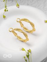 Twisted Tangos - Golden Hoop Earrings