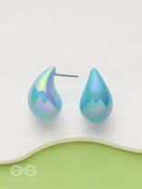 Glitter Drops - Holographic Acrylic Earrings (Light Blue)