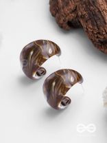 Cinnamon Swirl  - Acrylic Earrings