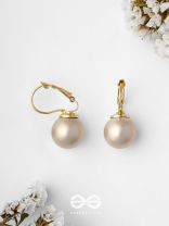 Regal Pearls - Golden  Earrings