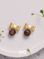 Earthy Bows - Golden Earrings