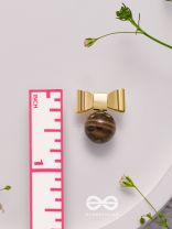 Earthy Bows - Golden Earrings