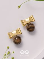 Earthy Bows - Golden Earrings