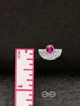 The Rouge Beauty - Textured Silver Stud Earrings